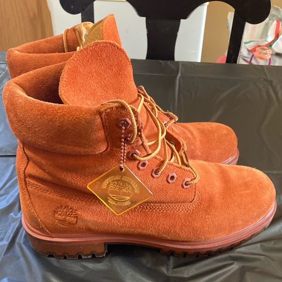 Timberland men’s orange waterproof boot - Picture 3 of 10
